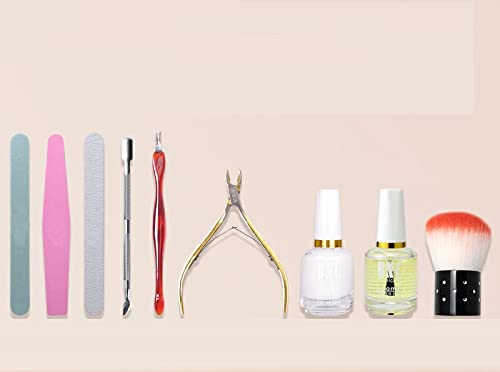 Maniküre-Werkzeuge Nail Art Werkzeug-Set Ein komplettes Set aus professioneller Maniküre, Peeling-Nägeln, Schere für abgestorbene Haut, Aufbewahrungsbox für Haushaltspflege, [10-teiliges Set] kostenlose Baumwolle