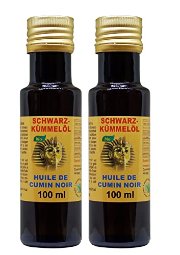 Schwarzkümmelöl Kaltgepresst Ägyptisch Naturbelassen Bio Nigella Sativa 2x100ml