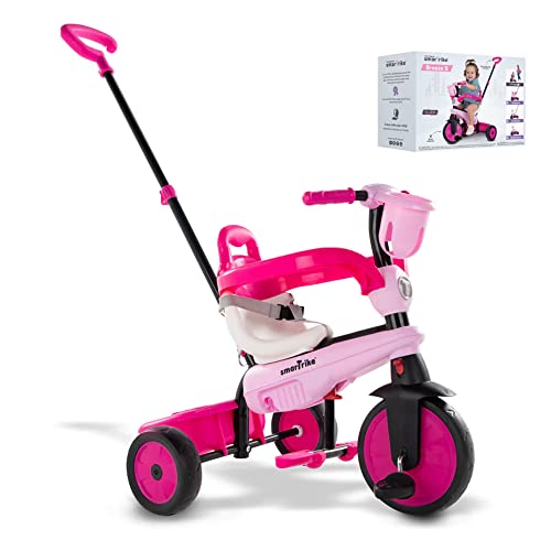 Breeze S 6051200 3 in 1 - smarTrike Breeze Multifuktionales Dreirad, Anpassbares Dreirad für Kleinkinder im Alter von 15 Monaten bis 36 Monaten, pink