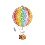 Authentic Models - Dekoballon - Jules Verne - Heißluftballon, Ballon - Farbe: Regenbogen - 18 cm