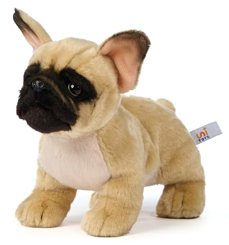 Uni-Toys - Französische Bulldogge (beige) - Ohne Leine - 26 cm (Länge) - Plüsch-Hund - Plüschtier, Kuscheltier