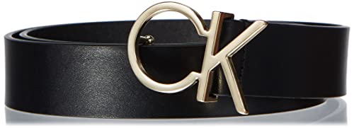 Calvin Klein Damen Re-Lock Logo Belt 30mm Grtel, Ck Black, 100 cm