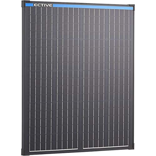 ECTIVE 24V 100W Monokristallines Solarmodul Black Edition mit 72 Zellen Solarpanel mit Sicherheitsglasplatte MSP100s Black in 13 Varianten 50-190 Watt