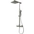 SCHULTE Duschsystem »Classic«, HxT: 155,4 x 43,4 cm, Messing, inkl. Thermostat - silberfarben