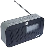 Dual DAB 71 Portables Digitalradio (UKW/DAB+ Tuner, Senderspeicherfunktion, LC-Display, Netz- oder Batteriebetrieb) Schwarz