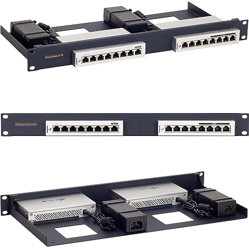R RACKMOUNT·IT Rack Mount Kit für 8-Port Managed Gigabit Unifi Switch 8 und 8-60W (RM-UB-T1)