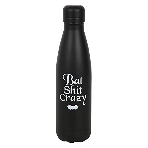 Something Different - Bat Sh*t Crazy - Metall-Wasserflasche/Gothic-Zubehör/Gothic-Wasserflasche