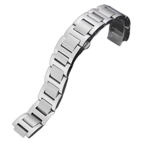 N / B Herren Damen Edelstahl UhrenarmbäNder Kompatibel Mit Cartier Einstellbare Metall-UhrenarmbäNder 14mm 16mm 18mm 20mm 22mm Ersatz-Faltuhr-ArmbäNder Armband