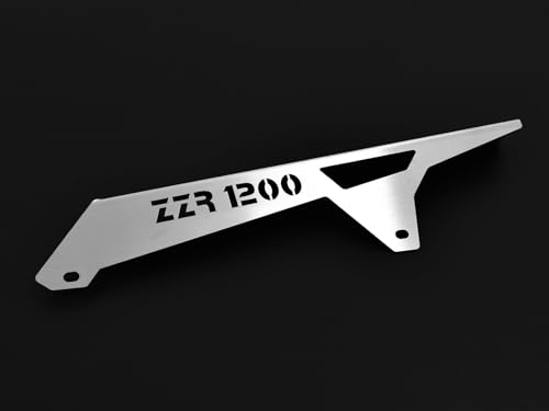 kompatibel mit: Kawaaki ZZR 1200 BJ 2002-05 Kettenschutz Kettenabschirmung Logo silber IBEX