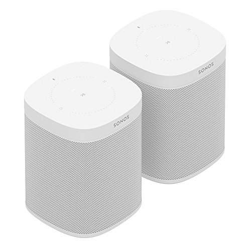 Sonos Zwei Zimmer Set mit brandneuem - Smart Speaker mit Alexa Sprachsteuerung eingebaut Kompakte Größe mit unglaublichem Sound für jeden Raum (Weiß)