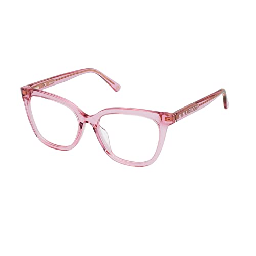 Nina Ricci Damen Vnr288 Sonnenbrille, Glänzend/Transparent/Pink, 66