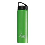 Laken Unisex - Erwachsene Classic Thermo 0,75 Liter, BPA frei, wiederverwendbar, recyelbar (breite Öffnung) Lakenflasche 0,75 l, grün, 0.75