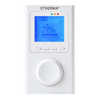 Etherma Funk-Raumthermostat mit Uhr, LCD-Anzeige ET-14A