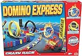 Domino Express Crazy Race, Dominospiel ab 6 Jahren, Kinderspiel mit Dominosteine und Autos