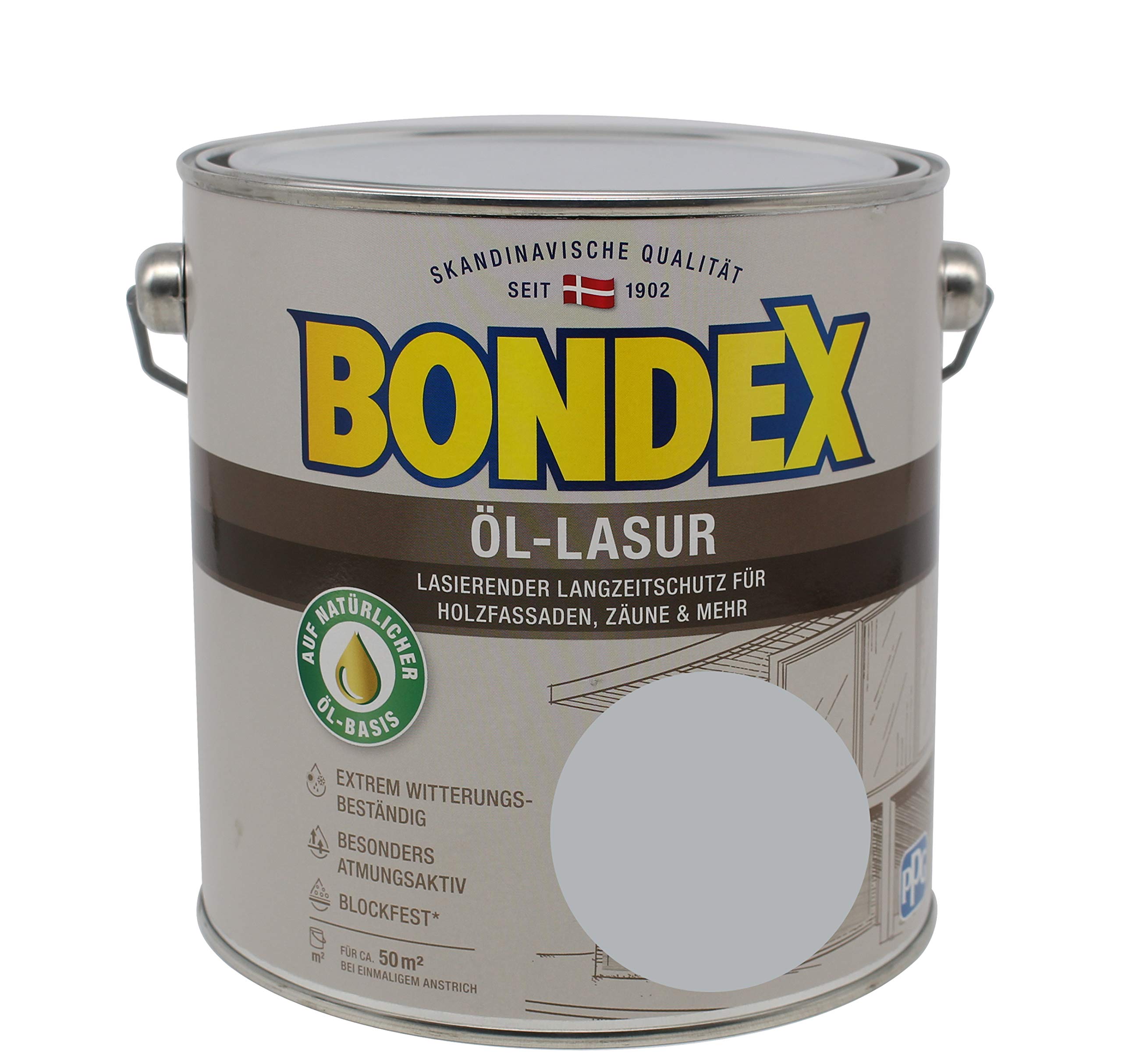Bondex Öl-Lasur 2,50l - 391330 steingrau