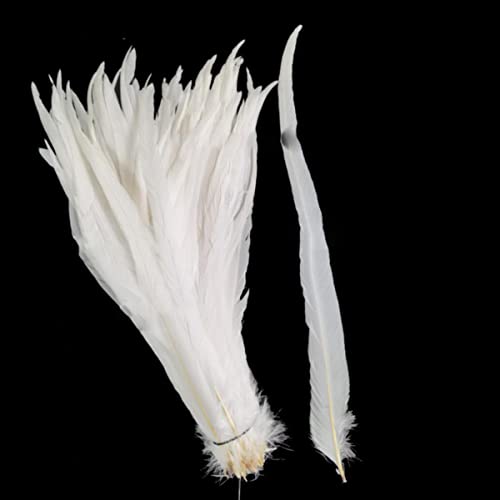 XULIANYI 40-45 cm 16-18 Zoll Schneewittchen-Hahnfedern für Kleidung und Dekoration - Schneewittchen, 20 Stück