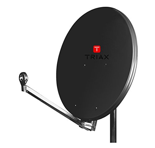 TRIAX HIT FESAT 75 SG Black, Grey Satellite Antenna – Satellite Antennas (37.3 dBi, 10.7 – 12.75 GHz, 15 – 45 °, 21 °, 750 mm, 800 mm)