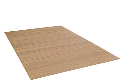 DE-COmmerce Bambusteppich Massive Pure, 75x240 cm, 17mm gehärtete Stege | die Neue Generation Bambusteppich | kein Bordürenteppich | Teppich | Wohnzimmer | Küche Made IN Germany