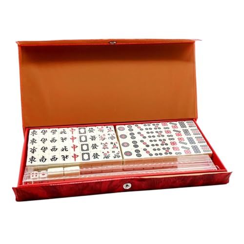 ppARK Mahjong Chinesisches Mahjong-Spielset, traditionelles chinesisches Mini-Mahjong, tragbares Indoor-Spielset für Zeitreisen mit der Familie Mahjong Spiel