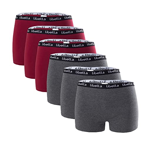 Libella® Panties Boxershorts Damen 6er Pack Hipsters Unterhose Unterwäsche Set Baumwolle 3429RG-S-6