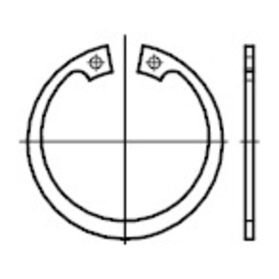 Sicherungsringe für Bohrungen, DIN 472 Federstahl Zinklamelle 25 x 1,2mm