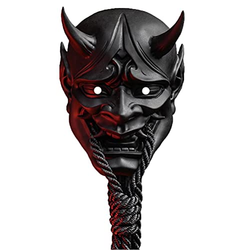 Ghostface Maske, Samurai Oni Maske, Halloween Prajna Maske, Halloween Horror Japanischer Assassin Maske, Scary Vollgesichtsmaske Cosplay Kostüm Requisiten für Halloween Karneval