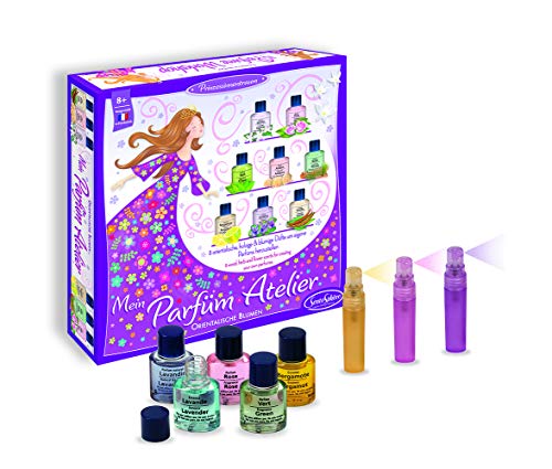 Mein Parfüm-Atelier, Orientalische Blumen, Kosmetikset für Kinder, 8 Düfte um eigene Parfüms herzustellen, Kreativset, DIY