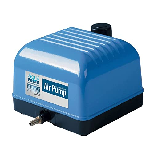 AquaForte Hi-Flow V-30 Luftpumpe, Aluminiumgehäuse, Leise und Leistungsstark, Leistung 25 Watt, Kapazität bei 2 Meter 7 Liter pro Minute, Maximaler Teichinhalt 18 m3, Nicht Verstellbar