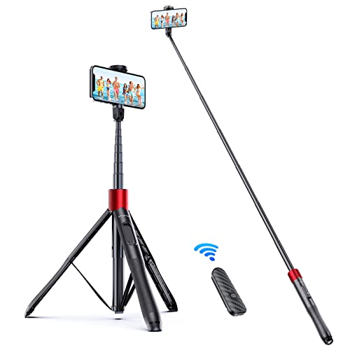 ATUMTEK Selfie-Stick 150CM 3 in 1 Selfie Stick Bluetooth Teleskop Selfie Stick Stativ mit Abnehmbarer Fernbedienung Telefon Stativ für iPhone 13 Pro Max, Samsung und andere Smartphones