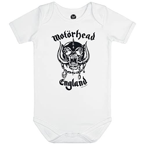Motörhead Metal-Kids - England: Stencil Unisex Body weiß 56/62 100% Baumwolle Band-Merch, Bands