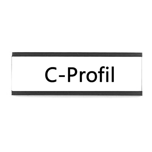 Magnetetikett C-Profil 60,0 x 20,0 mm mit Papiereinlage und Schutzfolie (250)