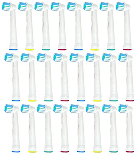 Ersatz Aufsteckbürsten für Oral B elektrische Zahnbürsten SPARPACK softe Borste Ersatzbürsten Zahnbürstenkopf Wechselköpfe Zahnbürstenaufsatz Set kompatibel mit allen Oral-B (24)