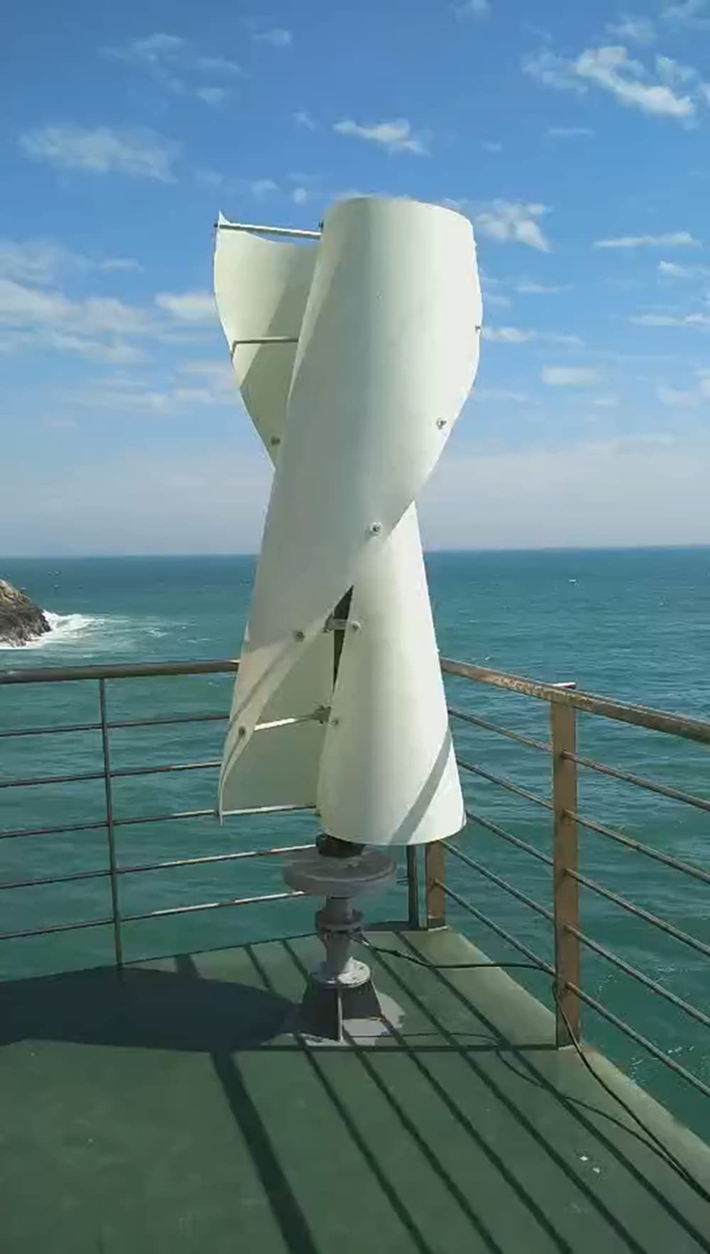 Genway 2000W Windturbine Vertikaler Helix Windkraftanlage Magnetschwebeachsen 24V 48V 96V 220V Windenergie Spiralwindkraft Gartenboot Straßenlaterne im Freien