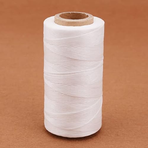 260 Meter 0,8 mm gewachste Lederschnur zum Stricken Handwerk Polyester Nähgarn mehrfarbig weiß