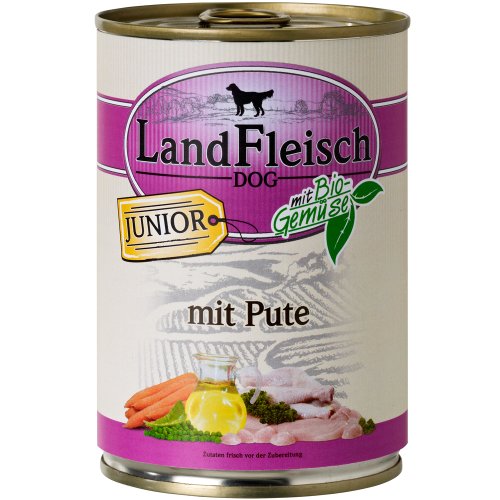 LandFleisch | Junior Pute mit Frisch-Gemüse | 12 x 400 g