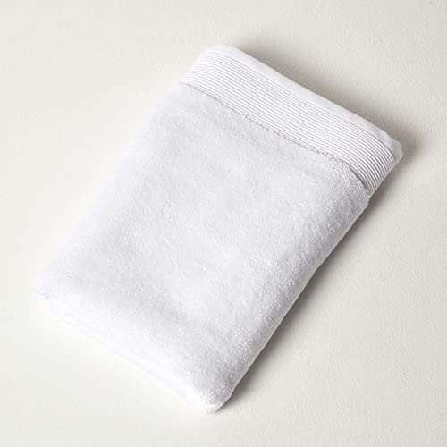 Homescapes Premium Duschtuch Baumwolle 70x130 cm, Handtuch Weiß, 100% Ägyptische Baumwolle, 700g/m²
