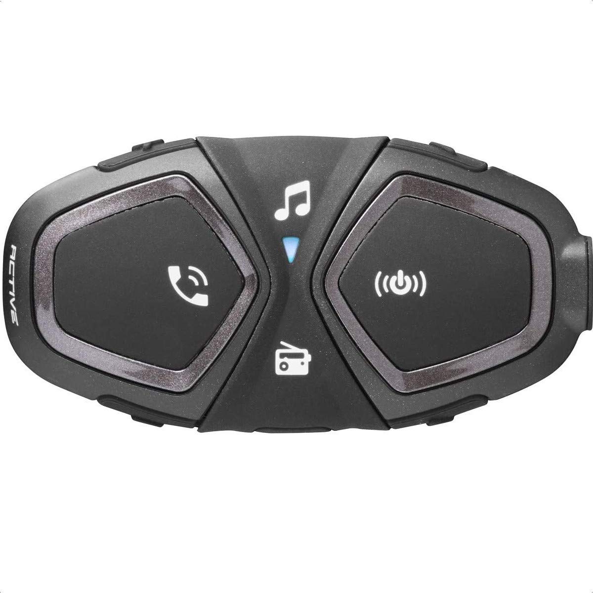 INTERPHONE Active - Einzelpack - Bluetooth-Kommunikationssystem für Motorräder - Bis zu 4 Reiters, 1Km Reichweite - 15 Std Sprechzeit - Radio Fm - GPS - MP3 - Waterproof IP67