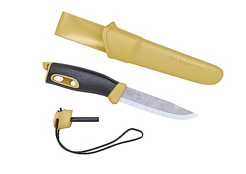MorakAuswahl Companion Spark Messer, fest, Unisex, Erwachsene, Griff, Klinge: 104 mm, Gelb