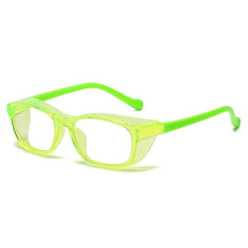 DYXIA Kinder Blaulicht-Schutzbrillen, Computer-Lesebrillen, Spielbrillen, TV-Brillen, Bluelight Filter Brille, Anti Müdigkeit Leicht Retro Brillengestelle (Color : Green)