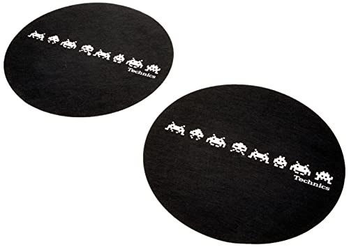 Magma 60687 Technics Slipmat Space Invaders, Schwarz, Weiß