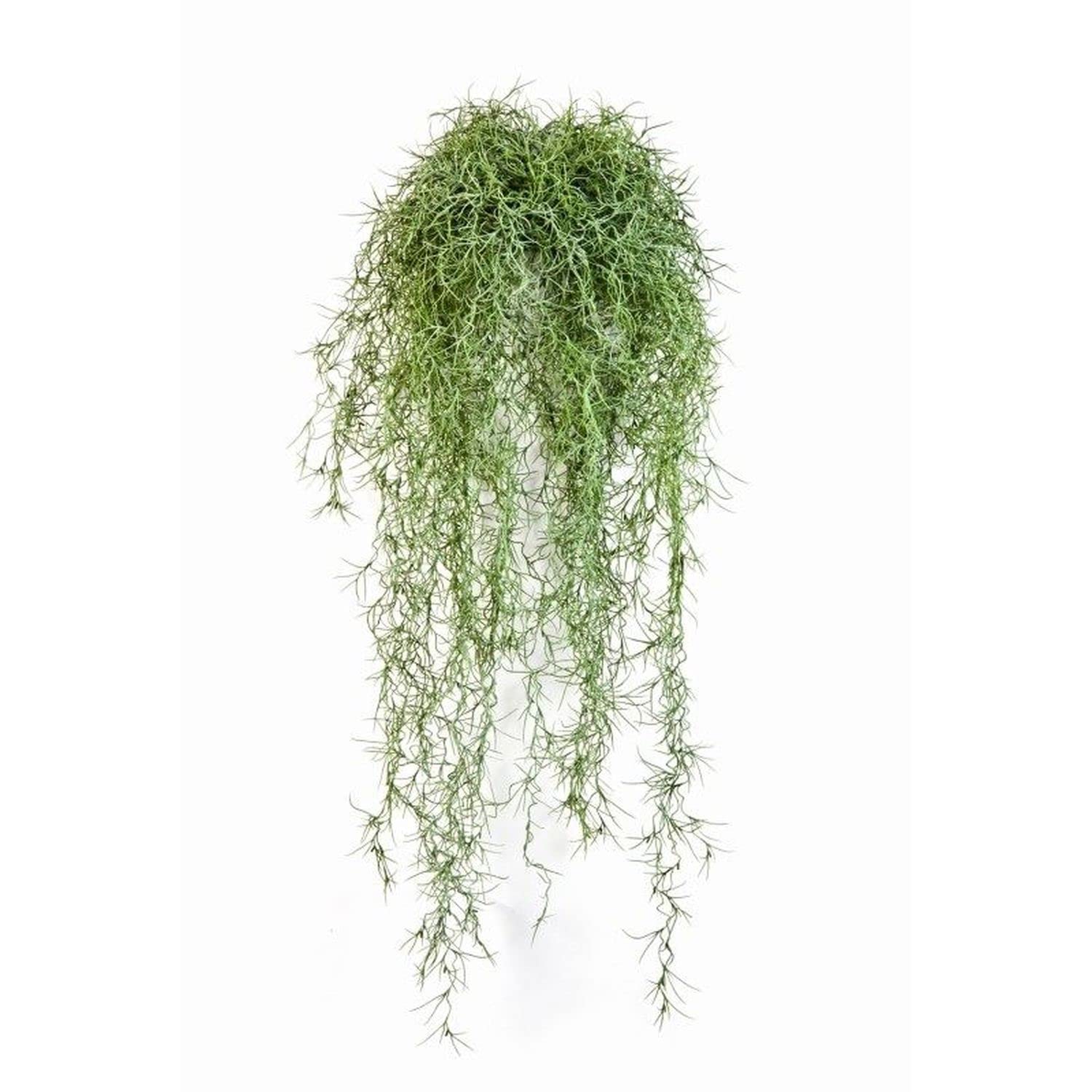 artplants.de Kunst Tillandsia Usneoides IRMENA, Steckstab, schwer brennbar, grün, 80cm - Künstliche hängende Pflanze