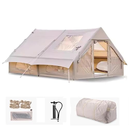 Aufblasbares Campingzelt mit Oberlicht, 8–12 Personen, aufblasbares Zelt, Thermozelt mit Herdheber, Outdoor-Oxford-4-Jahreszeiten-Zelt