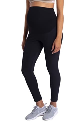 MAMARELLA Eco Thermo Überbauch Umstandsleggings schwarz, aus recyceltem Material, besonders wärmend und dehnbar, extra breiter, weicher und Flexibler Überbauchbund für Schwangerschaft (X-Small)