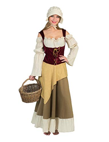 Funny Fashion Landfrauenkostüm, eine mittelalterliche popolana Schäferin