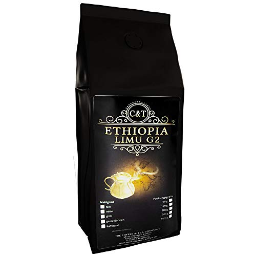 Kaffee Globetrotter - Echte Raritäten (Ganze Bohne, 1000g) Ethiopia Limu Grade 2 - Raritäten Spitzenkaffee - Werden Sie Zum Entdecker!