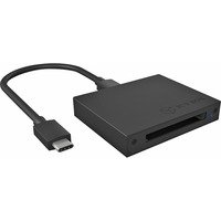 ICY BOX USB 3.1 CFast Card Reader, CFast 2.0, USB 3.1 Gen2 (10 Gbit/s), USB-C & USB-A, Aluminium, Schwarz