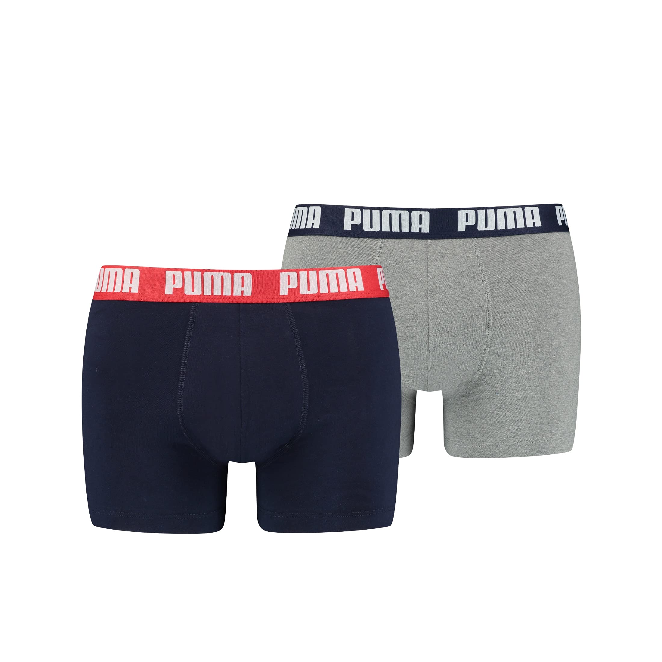 PUMA Herren Grundlæggende kasser Boxer Shorts, Blue / Grey Melange, L EU