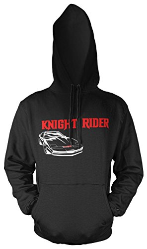 Uglyshirt89 Kitt Männer und Herren Kapuzenpullover | Spruch Knight Rider Geschenk Kult (XL, Schwarz)