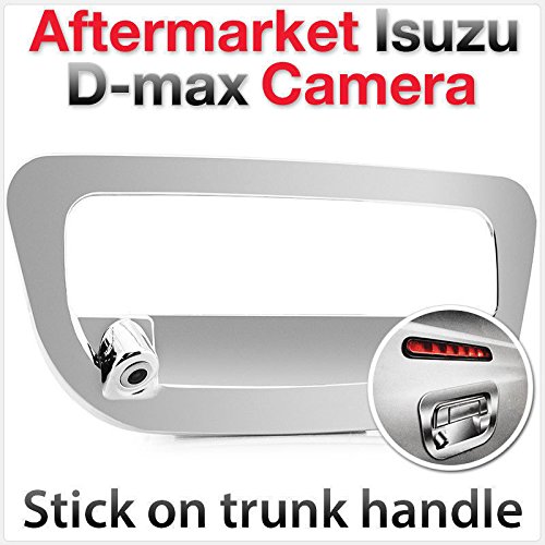 TUNEZ® Rückfahrkamera, Chrom, mit Griff für den Kofferraum, kompatibel mit Isuzu D-Max Baujahr 2012–2020
