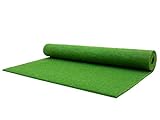 Rasenteppich ohne Noppen Meterware GARDEN B1 - Hell-Grün, 2,00m x 1,50m, Schwer Entflammbarer Indoor Kunstrasen, Teppichboden für Innenbereiche